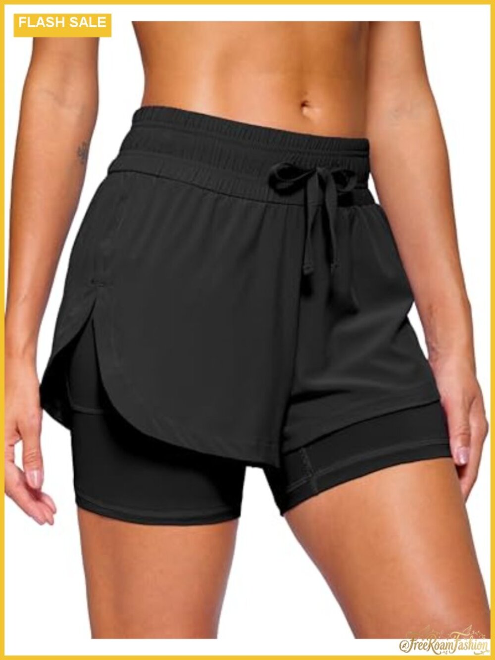 Women's 2 in 1 Running Shorts 5" with Liner, Phone Pocket, High Waist